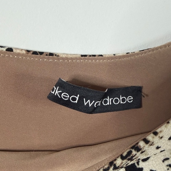 Naked Wardrobe Beige and Black Patterned Top - Picture 2 of 2